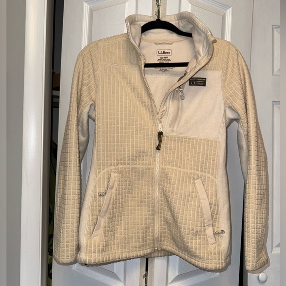 L.L. Bean Jackets & Blazers - L.L. Bean Women's Mountain Windproof Fleece Full Zip Jacket Cream Size X-Small